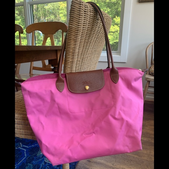 longchamp pink tote